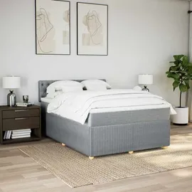 vidaXL Boxspringbett 140 x 200 cm Hellgrau