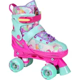 Playlife Rollschuhe (Größenverstellbar) bunt|hellblau 35-38