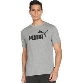 Puma Essentials Logo Men's Tee medium gray heather XL