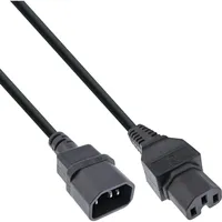InLine InLine, Verlängerungskabel, 40er Bulk-Pack Netzkabelverlängerung, Warmgerätestecker gerade C15