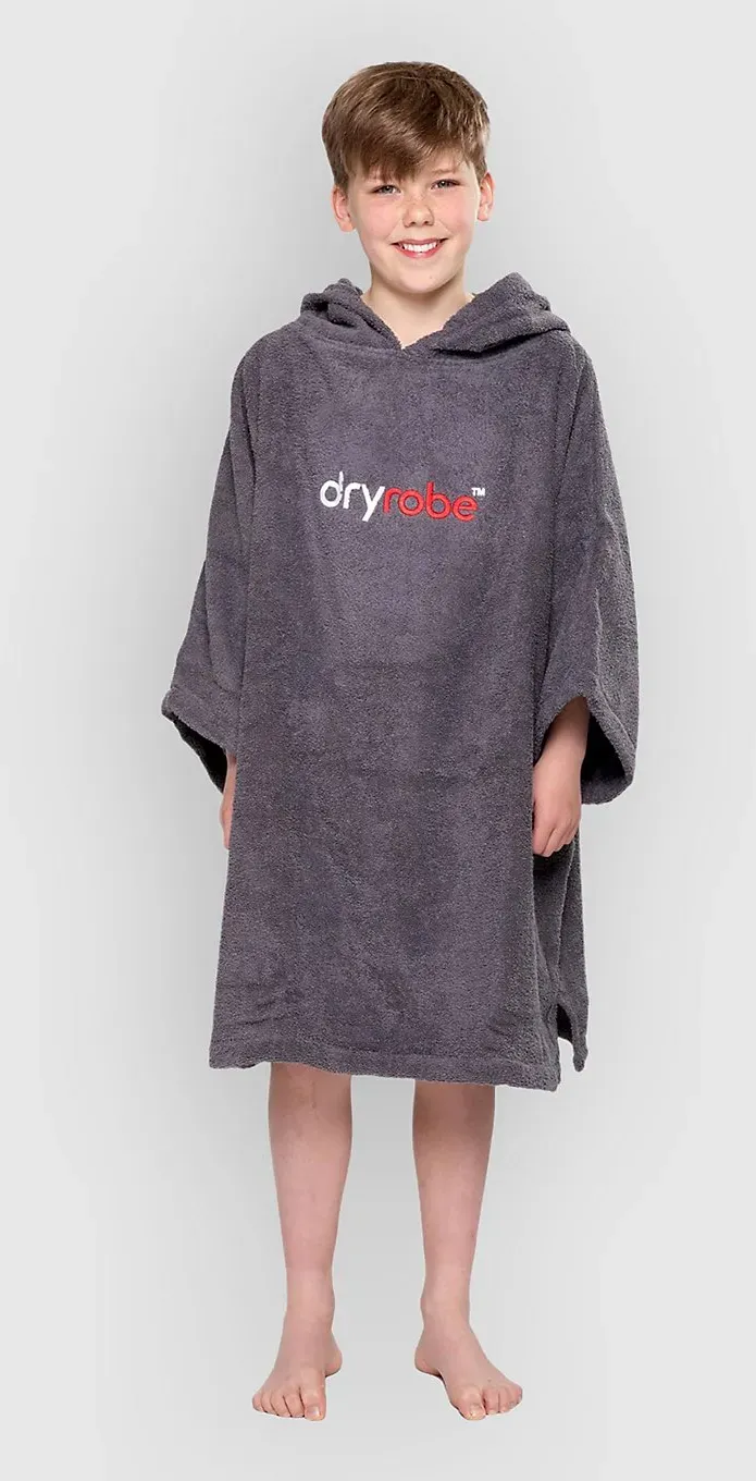 Dryrobe Towel Robe Organic Kids 10-13 Surf Poncho slate Gr. Uni