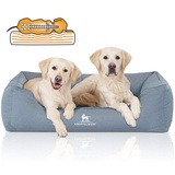 Knuffelwuff Orthopädisches Wasserabweisendes Hundebett Leon XXXL 155 x 105cm Hellblau