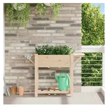 vidaXL Pflanzkasten 111 x 37 x 76,5 cm Beige