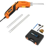 BAUTEC Hand-Styroporschneider Styrocutter 330W » Set 3 inkl. Klingen 150/200mm » Dauerbetrieb » Hartschaumschneider