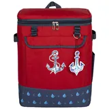 Anemoss Kühlrucksack Anker, wasserdicht, 25 L, warm und kalt, Rot