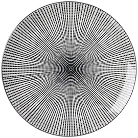 Geschirr Takeo Stripes Speiseteller schwarz