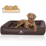 Knuffelwuff Tierbett Hundebett Hampstead, Orthopädisch braun 80 cm x 105 cm