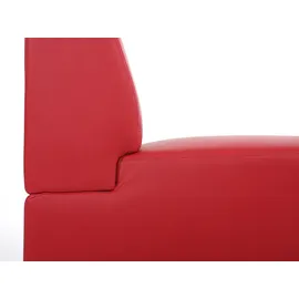 Mendler Modular Ottomane Lyon, Kunstleder ~ rot