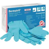 Honeywell KCL Einweghandschuhe Dermatril 740 Gr.7 blau Nitril EN 374,EN 455 Kat.III