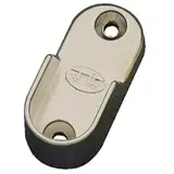 Amig - 2er-Pack seitliche Halterungen für Schrankrohre, ovale Füße für Kleiderstangen, geeignet zum Aufhängen und Organisieren von Kleidung, Zamak, 30 x 15 x 45 mm, vernickeltes Finish