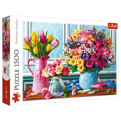 Trefl Puzzle Trefl 26157 Blumen in einer Vase 1500 Teile Puzzle, 1500 Puzzleteile bunt