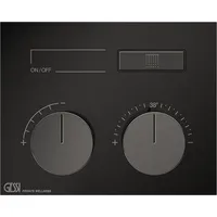 GESSI Hi-Fi Unterputz-Thermostat für 1 Verbraucher - Metall schwarz
