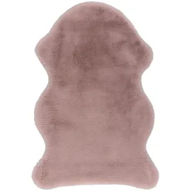 Kayoom Hochflor-Teppich KAYOOM "Cosy Sheepskin 525", puderrosa, B:60cm H:25mm L:90cm, Polyester, Teppiche, Fell Kannichen Haptik, weich kuschelig
