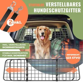 Lovpet Hundegitter Auto verstellbar Schwarz 30 x 91-153 cm