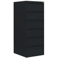 Lüllmann Lüllmann® Karteischrank, 6 Schubladen zweibahnig 1320 x 530 x 620 mm, tiefschwarz