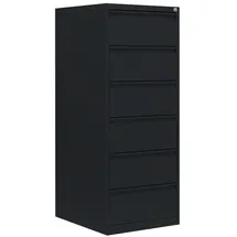 Lüllmann Lüllmann® Karteischrank, 6 Schubladen zweibahnig 1320 x 530 x 620 mm, tiefschwarz
