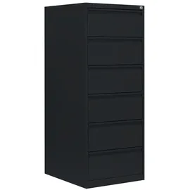 Lüllmann Lüllmann® Karteischrank, 6 Schubladen zweibahnig 1320 x 530 x 620 mm, tiefschwarz