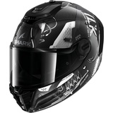 Shark Spartan RS Carbon XBot, Integralhelm - Schwarz/Dunkelgrau/Silber - M