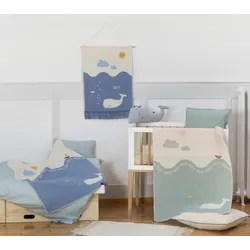 David Fussenegger Babydecke Juwel 'Wal' 70 x 90 cm (Farbe: Glasgrün)