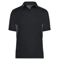 Work Poloshirt JN828, schwarz/carbon, Größe XS - schwarz - XS