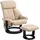 Homcom Relaxsessel mit Hocker Kunstleder 80 x 102 x 76 cm Weiß