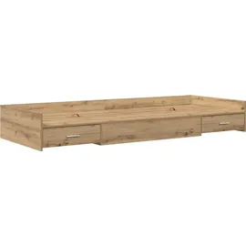 vidaXL Bettrahmen mit Kopfteil Artisan-Eiche 80 x 200 cm Holzwerkstoff