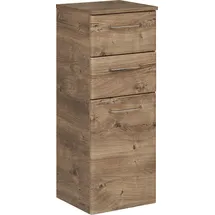 Saphir Quickset Badschrank mit 1 Tür und 2 Schubladen 35 x 90,5 x 33 cm Beige/Braun