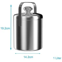 Intirilife 4-teiliges Eiskübel Set, Flaschenkühler, Silber