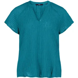 Zero Klassische Bluse Deep Lagoon 42