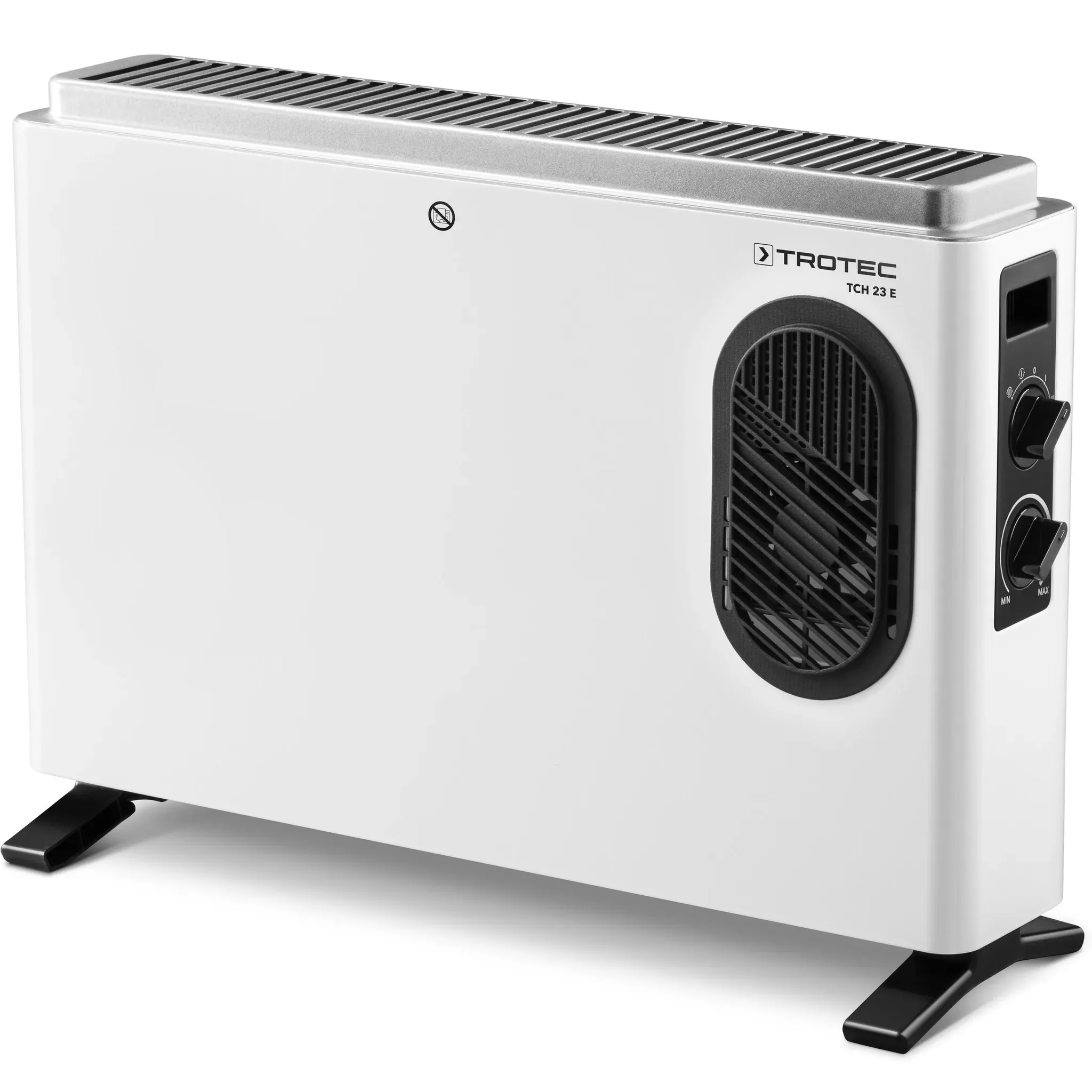 Trotec Convecteur électrique, 2 kW, jusqu’à 24 m2, 2 niveaux de puissance – TCH 23 E