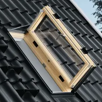 VELUX Wohn- und Ausstiegsfenster GXLA FK06 3166 links, klar lackiert ENERGIE PLUS Kupfer 66x118 cm