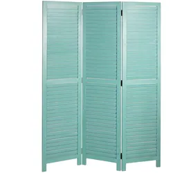 Paravent MCW-C30, Raumteiler Trennwand Sichtschutz, Shabby-Look Vintage, 170x120cm ~ grün
