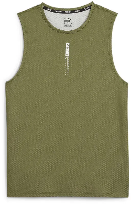 PUMA DriRelease Mesh Tanktop Herren 33 - olive green XL