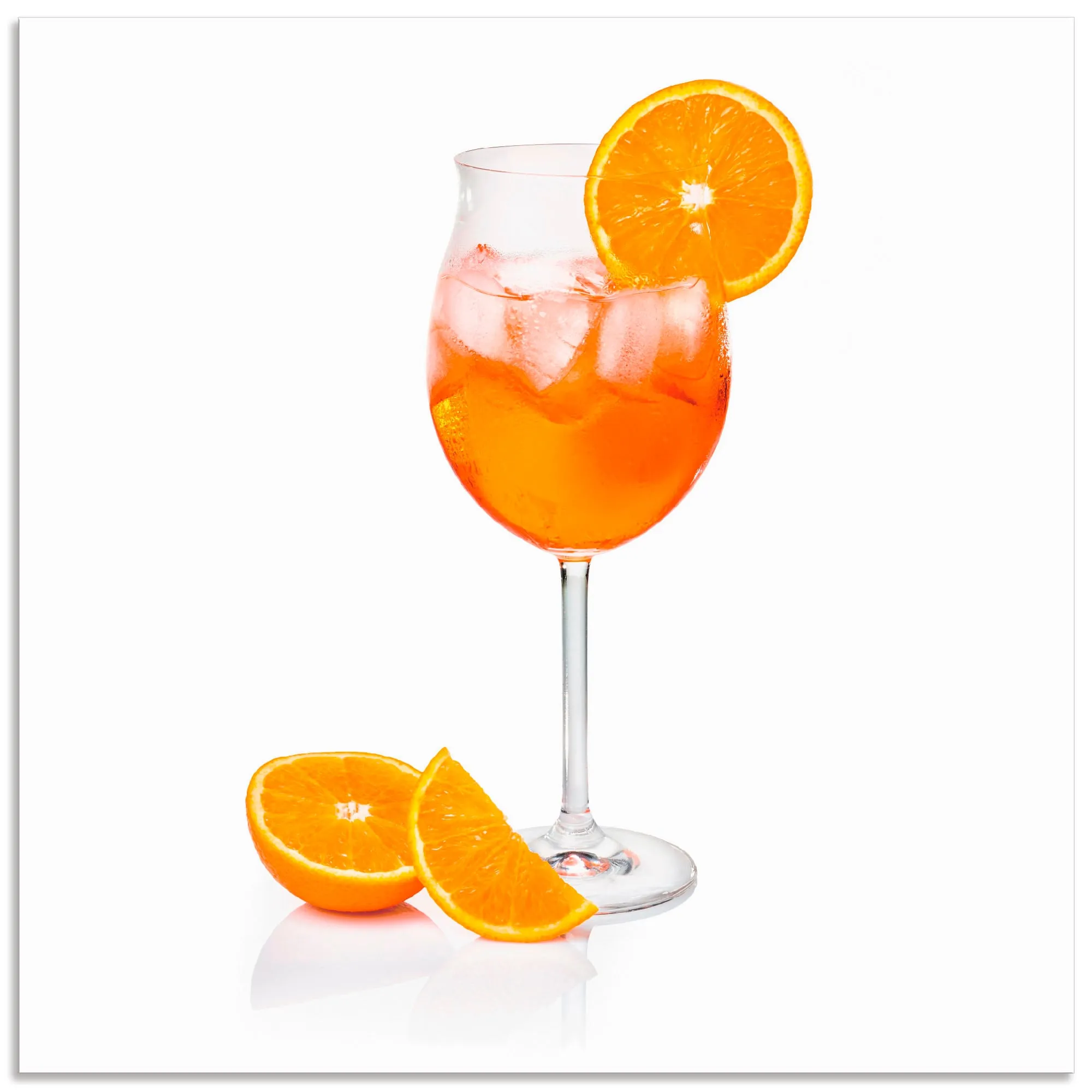 Artland Wandbild »Aperol Spritz mit einer Scheibe Orange«, Getränke, (1 St.), als Alubild, Outdoorbild, Leinwandbild, Poster, Wandaufkleber Artland orange