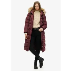 Superdry für Damen. W5011788A Everest Flieder Kunstpelzmantel lila (XS), Lässig, Recyceltes Polyester, Nachhaltig