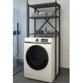 VCM Insasi Waschmaschinenschrank 66 x 160 x 34 cm Schwarz