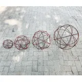 Kugel Drahtkugel Eisenkugel 40 cm Edelrost Gartendeko Rost Metall Eisen Rostfigur Ball Windlicht von Steinfigurenwelt