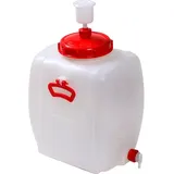 Floraworld Getränkefass 60 l Eckig Weiß/Rot
