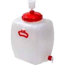 Floraworld Getränkefass 60 l Eckig Weiß/Rot