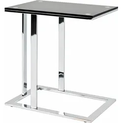 Beistelltisch HAKU, schwarz (chrom, schwarz), B:54cm H:58cm T:37cm, Tische