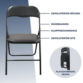Albatros Klappstuhl Manitu 44 x 78 x 46 cm schwarz 4 St.