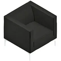 Quadrifoglio Besuchersessel Arte schwarz weiß Stoff, 1 St.