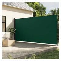vidaXL Seitenmarkise Ausziehbar Dunkelgrün 200 x 600 cm