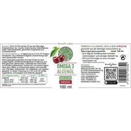 sinoplasan gmbh Omega-3 Algenöl Dha+epa Kirsche Tropf.z.einnehmen