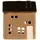 ib laursen Teelicht Haus aus Keramik Brighton 11,3 x 7,5 x 13,2 cm braun