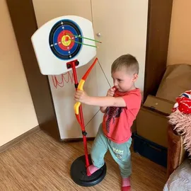 Kruzzel Basketballkorb- und Bogenschießstand-Set 2 in 1 mit Zubehör 23415