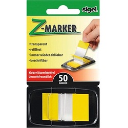 SIGEL Z-Marker Haftmarker gelb 50 Streifen
