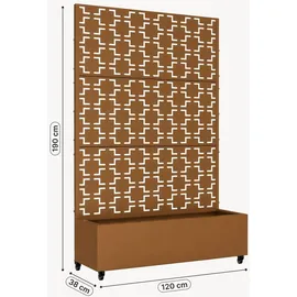 casa.pro Aaskis 190 x 120 x 38 cm Braun