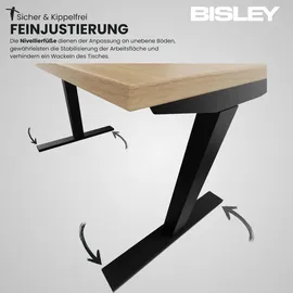 BISLEY E-wondertech Schreibtisch Rechteck: 140 X 60 cm Weiß