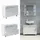 Vicco Waschbeckenunterschrank Ilias 80,2 x 60,8 x 44,2 cm Weiß Hochglanz